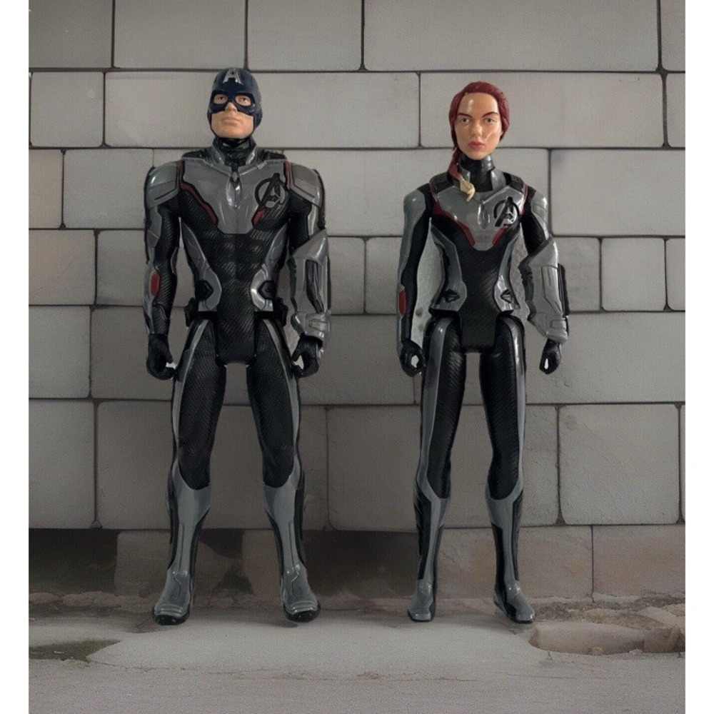 Avengers Capt America Black Widow 12" Figure Endgame Titan Hero Series 2018
